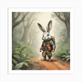 Rabbit In The Woods 7 Art Print