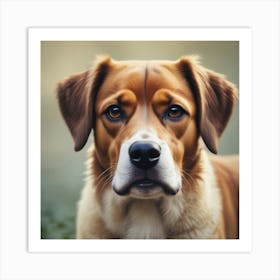 Portrait Of A Dog Art Print