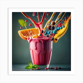 Smoothie Healthy And Vibrant Smoothie Capture (2) Art Print