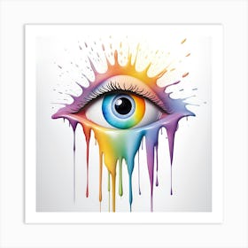 Rainbow Eye Illustration Art Print