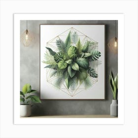 Geometric Plants Art Print