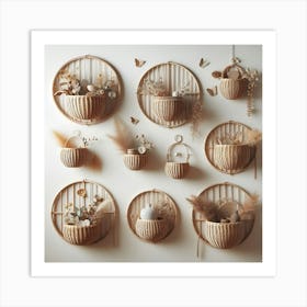 Wicker Baskets Art Print