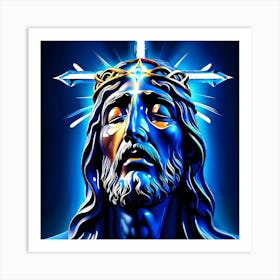 Jesus Christ Looking Fearsome Art Print