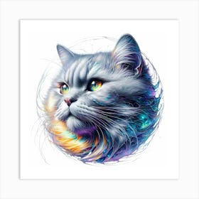 Creative Feline Cat Artwork 109 Art Print