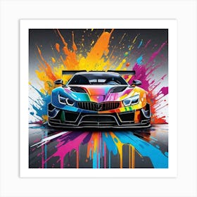 Colorful Car Painting Art Print