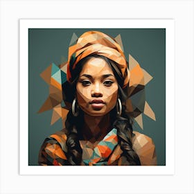 Geometric Nepalese Woman 03 Art Print