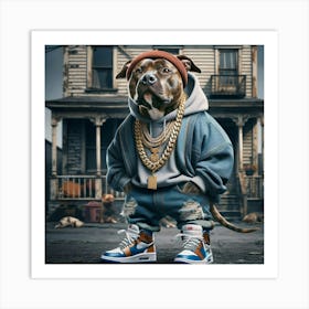 Hip Hop Dog 2 Art Print