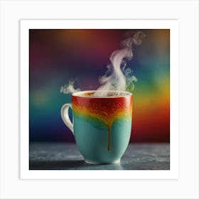 Rainbow Coffee Cup 2 Art Print