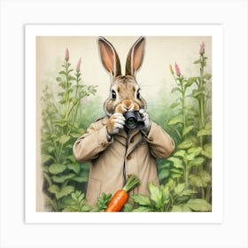 Rabbit With Camera 1 Art Print