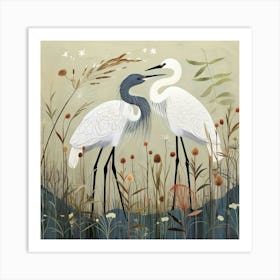 Bird In Nature Egret 3 Art Print