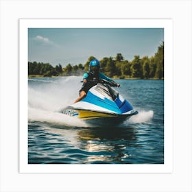 Jet Ski Rider Art Print