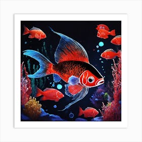 Red fish 1 Art Print