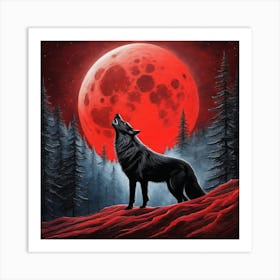 Howling Wolf 3 Art Print