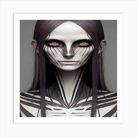 Skeleton Woman Art Print