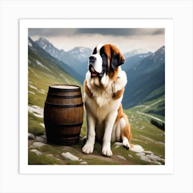 St. Bernard Dog 8 Art Print