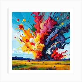 Explosion Of Color Art Print