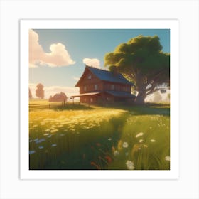 House In A Field 9 Art Print