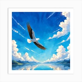 Seagull In The Sky 1 Art Print