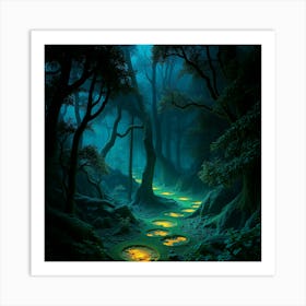 Most Beautiful Darken Forest Art Print