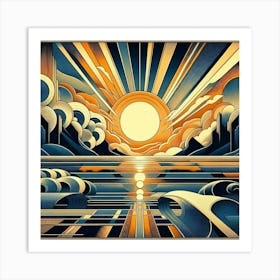 Sunset In The Sky Art Print