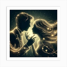 Starry Night Love Art Print