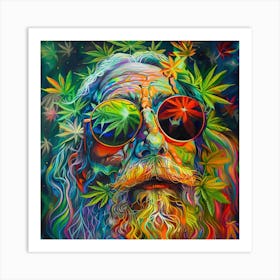 Psychedelic Hippie Man Art Print