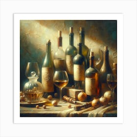 Wine And Glasses Art Print