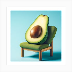 Avocado On A Chair 5 Art Print