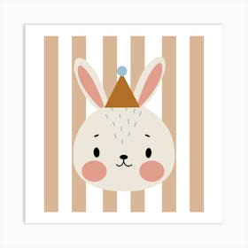 Print with cute bunny Art Print