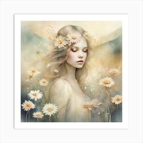 Daisy Girl Art Print