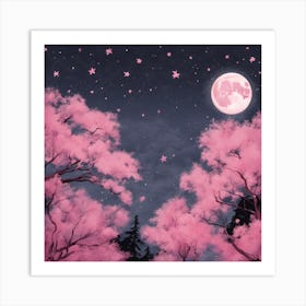 Pink Cherry Blossoms2 Art Print