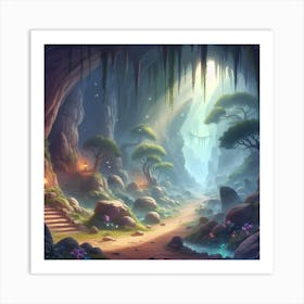 Fantasy Cave 1 Art Print