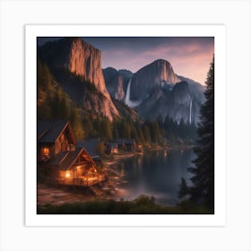 Yosemite Cabin Art Print