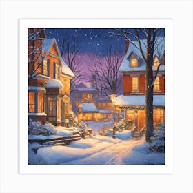 Christmas Village 1 Art Print