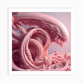 Alien Portrait Pink 8 Art Print