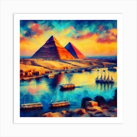 Pyramids Of Giza 2 Art Print