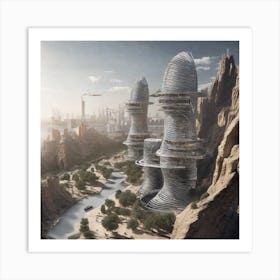 Futuristic City 34 Art Print