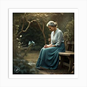 Old Woman Praying Art Print