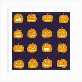 Halloween Pumpkins Art Print