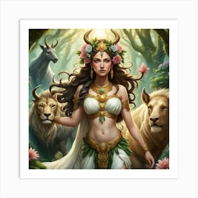 Goddess Of The Forest 2 Art Print