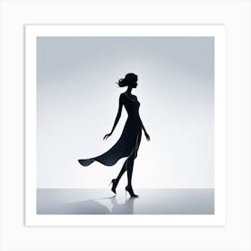 Silhouette Of A Woman Art print Art Print