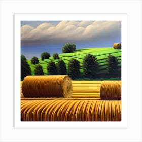 Bales Of Hay Art Print