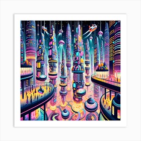 Futuristic City Art Print