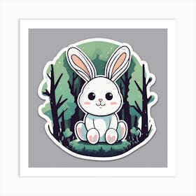 Rabbit In The Woods 54 Art Print