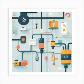 A Workflow Automation Minimal Illustration 1718669203 3 Art Print