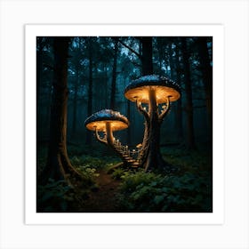 Mushroom Forest 9 Art Print