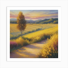 lone tree way Art Print