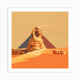 A Sphinx In Giza Minimal Illustration 1719991507 2 Art Print