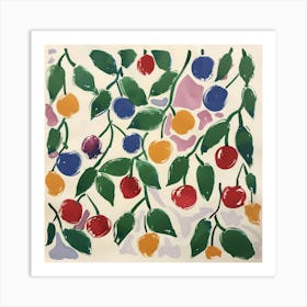 Cherries Matisse Style 5 Art Print