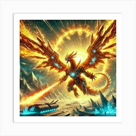 A Futuristic Sci Fi Depiction Of The Solaris Wyrm Art Print